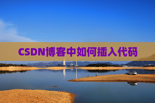 CSDN博客中如何插入代码